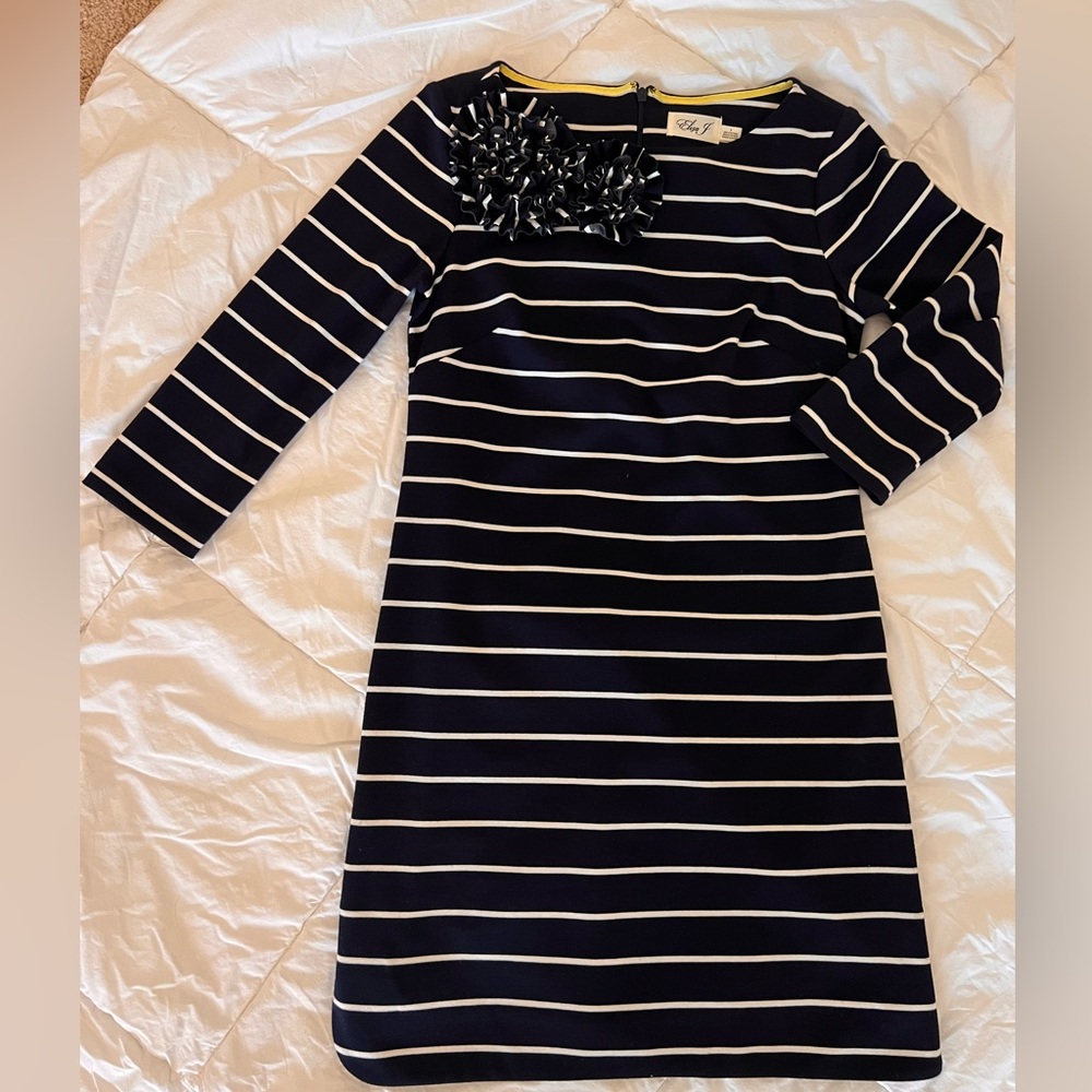 Eliza J navy stripe dress, size 2